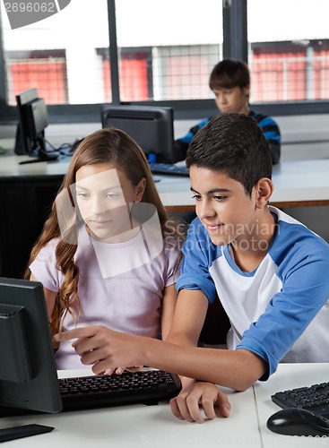 Image of Students Using Computer In Lab