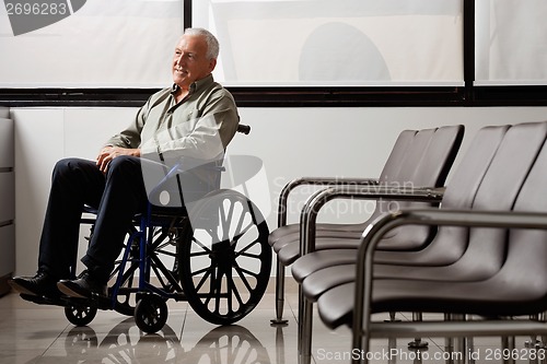 Image of Disabled Senior Man Looking Away