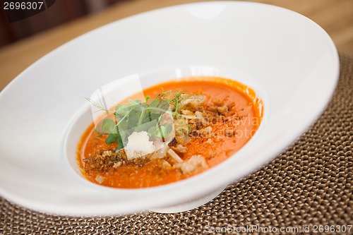 Image of Delicious Tomato Soup In Bowl