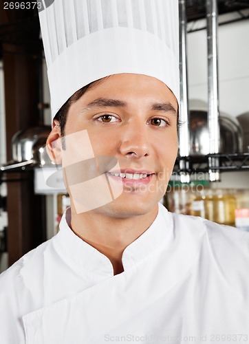 Image of Happy Male Chef In Kitchen