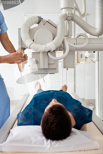 Image of Patient Going Through X-ray Test
