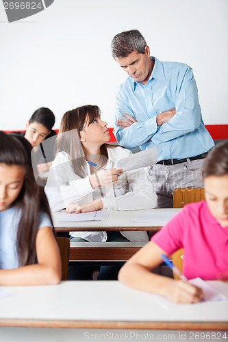 Image of Angry Teacher Looking At Student