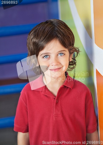 Image of Cute Boy Smiling In Kindergarten