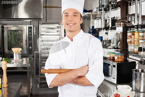 Image of Happy Male Chef In Kitchen