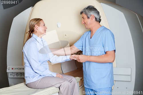 Image of Radiologic Technician With Patient