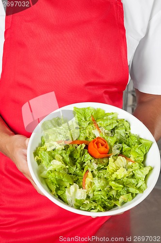 Image of Chef Presenting Salad