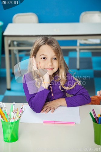 Image of Thoughtful Girl Sitting