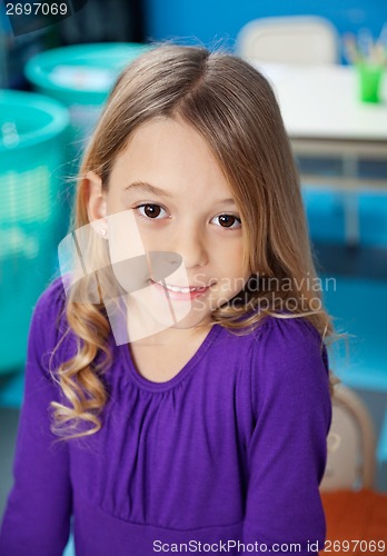 Image of Girl Smiling In Classroom