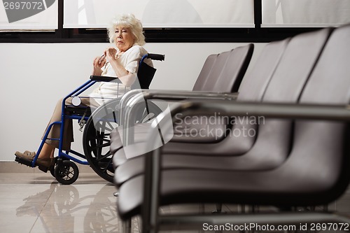 Image of Senior Woman On Wheelchair
