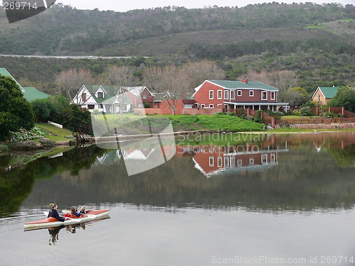 Image of family canoeing