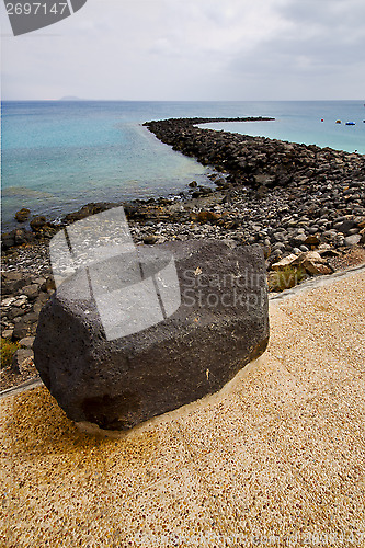 Image of pavment  in spain musk pond   summer 