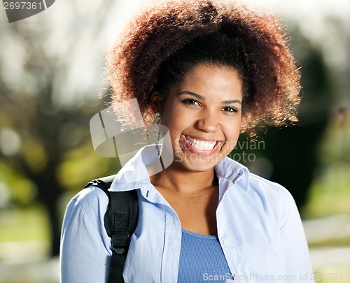 Image of Woman With Female Friend In College Campus
