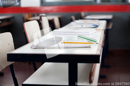 Image of Books And Pencil On Desk