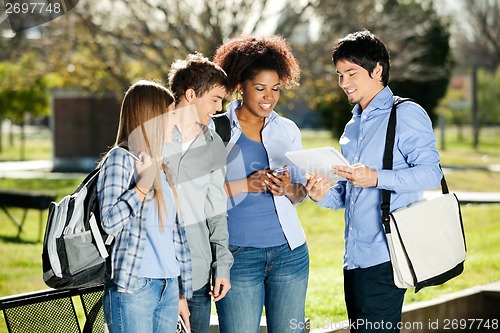 Image of Students Discussing In Campus