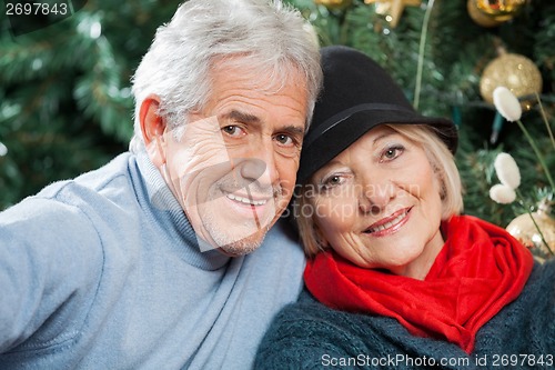 Image of Happy Couple At Christmas Store