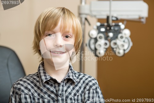 Image of Boy Smiling At Optician