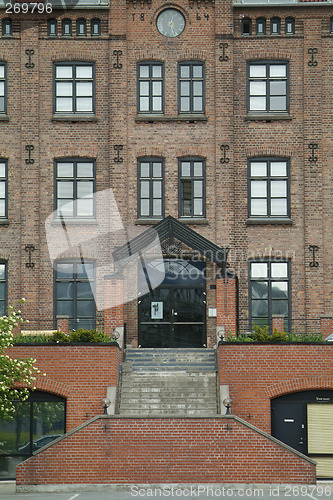 Image of Facade of old brick building