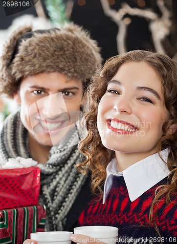 Image of Happy Couple At Christmas Store