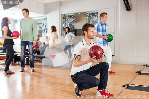 Image of Friends in Bowling Club