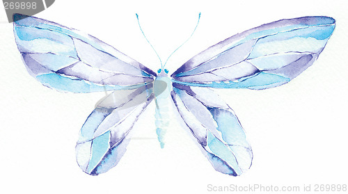 Image of blue and purple fantasy butterfly