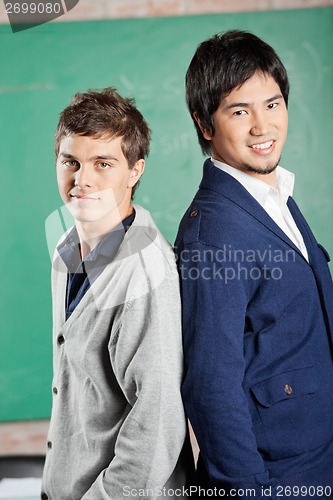 Image of Confident Students Standing In Classroom