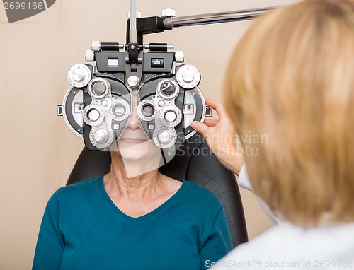 Image of Senior Woman Having Eye Test