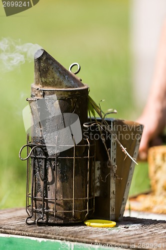 Image of Bee Smoker On Crate