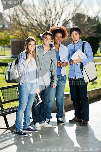 Image of Confident Students Standing In Campus