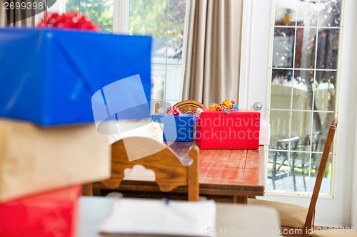 Image of Birthday Presents On Dining Table