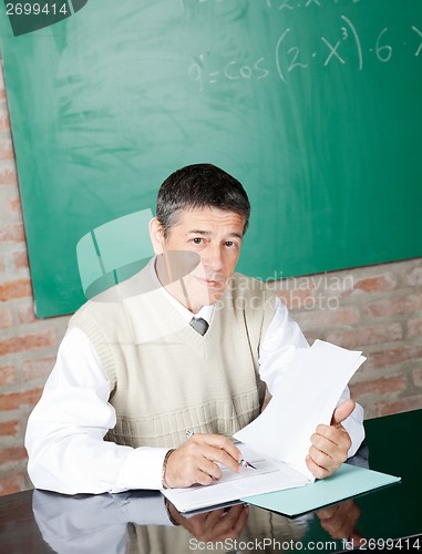 Image of Professor at Desk