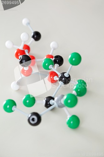 Image of Molecular Structure On Desk In Classroom