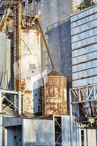 Image of old grain elevator abstract