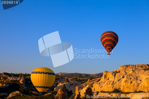 Image of Hot air balloons in early morning