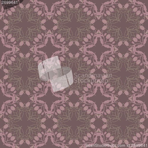 Image of purple floral wallpaper