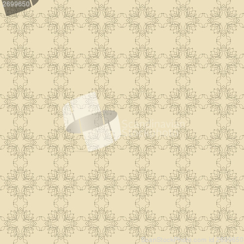 Image of beige floral wallpaper