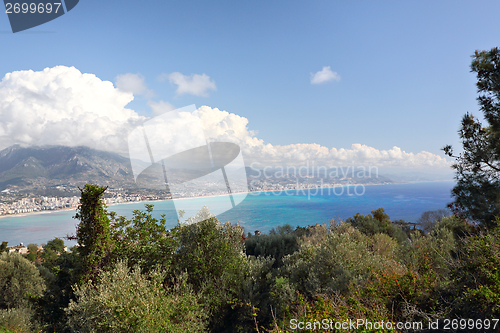 Image of View of the Mediterranean city of Alanya.