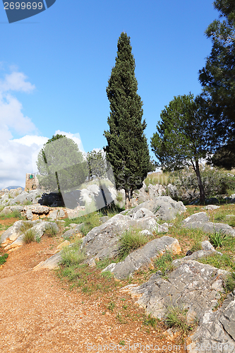 Image of Yard of an old fortress in Alanya.