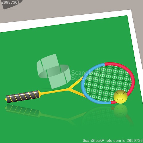 Image of tennis racket and ball