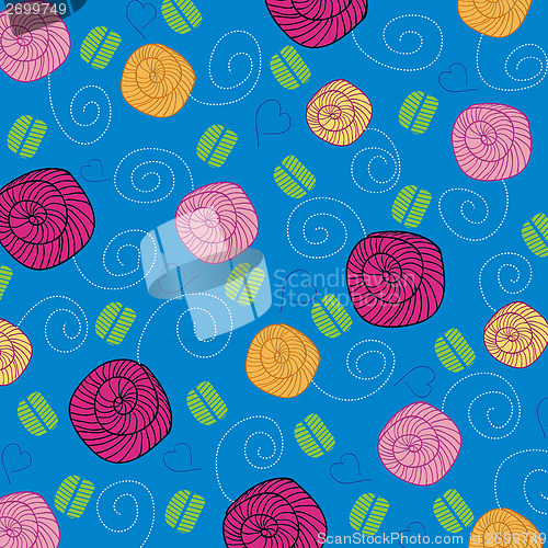 Image of seamless background with flowers