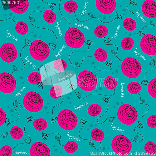 Image of seamless background with flowers