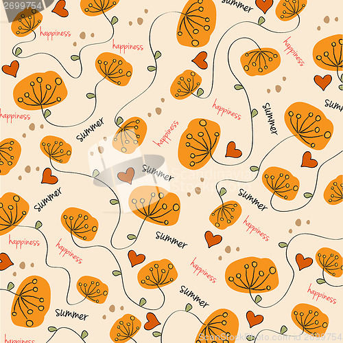 Image of seamless background with flowers