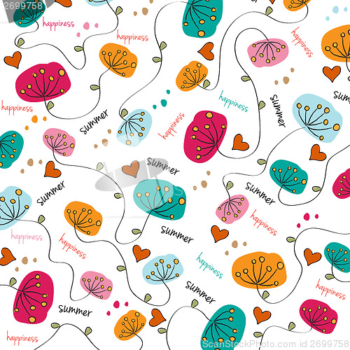 Image of seamless background with flowers