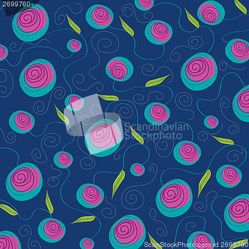 Image of seamless background with flowers