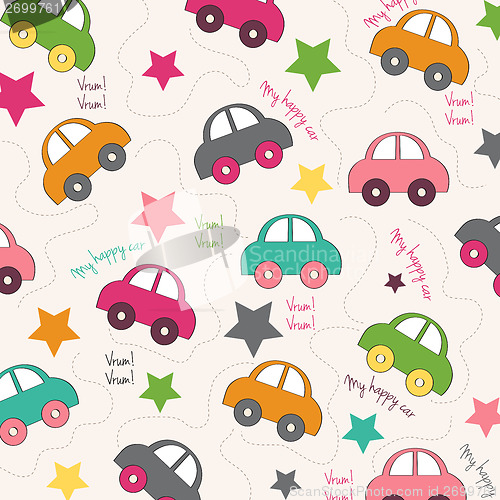 Image of seamless background with cars