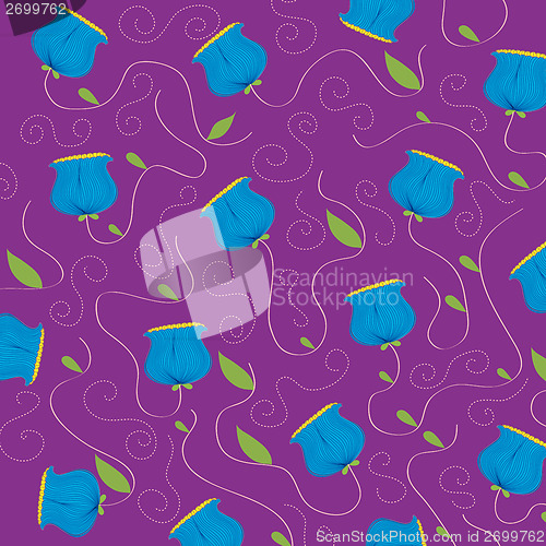 Image of seamless background with flowers