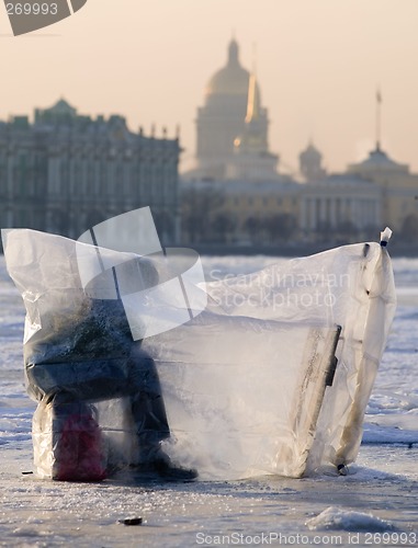 Image of Winter  fishing on Niva river