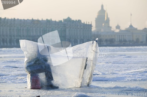 Image of Winter  fishing on Niva river