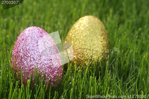 Image of Colorful Easter Eggs Still Life With Natural Light