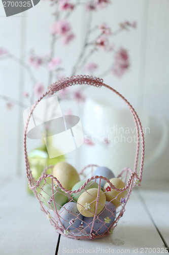 Image of Easter Holiday Themed Still Life Scene in Natural Light