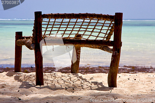 Image of seat dec  sea in zanzibar coastline